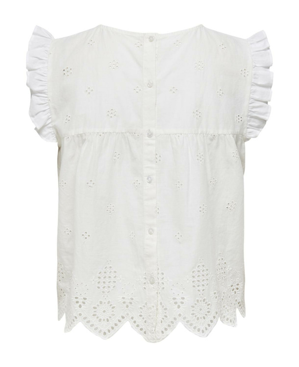 Regular Fit O-Neck Sleeveless (S/L) Chique mouwloze top met O-hals en ruches