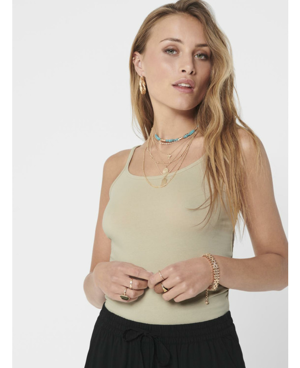 Stretch Fit O-Neck Sleeveless (S/L) O-hals mouwloze stretch fit top voor dagelijkse stijl