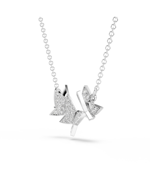 Idyllia Lilia Necklace Small Rhodium shiny Crystal