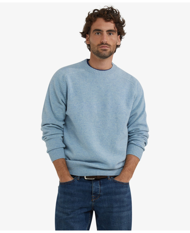 Lambswool Crew Neck sweater 100% Lambswool Heren