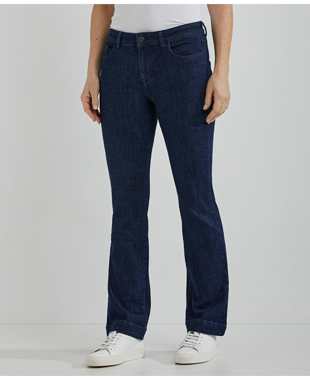 Steppin' Out Flared Jeans Dames Dark Blue Denim