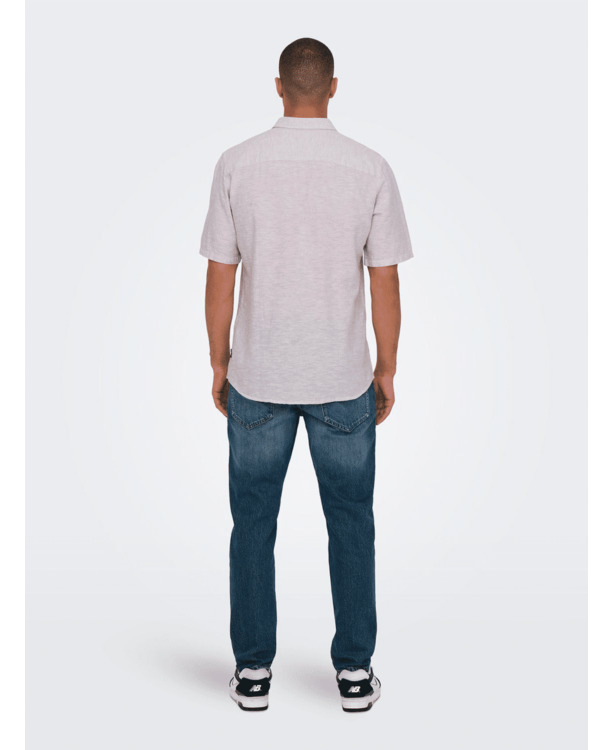 Slim Fit Overhemdkraag Korte Mouwen (K/M) Heren