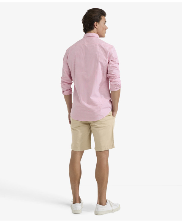 Striped Poplin Shirt 100% Cotton Heren