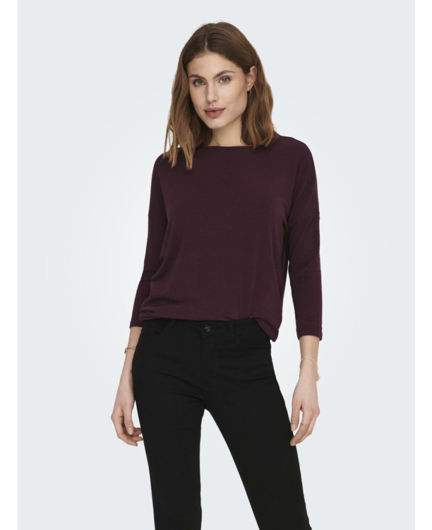 Loose Fit O-Neck 3/4 Sleeves (3/4) Top met ronde hals en 3/4 mouwen voor dagelijks comfort