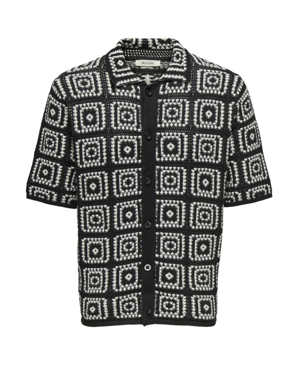 Relaxed Fit Shirt Kraag Korte Mouwen (K/M) Heren