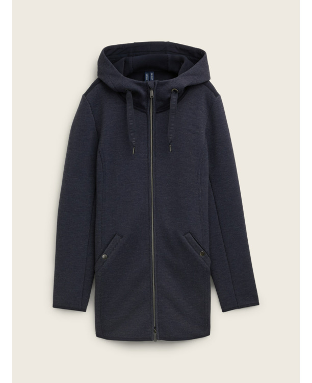 Hoodie-sweater in twilllook