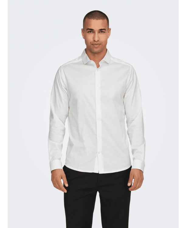 Slim Fit Overhemdkraag Lange Mouwen (L/M) Heren