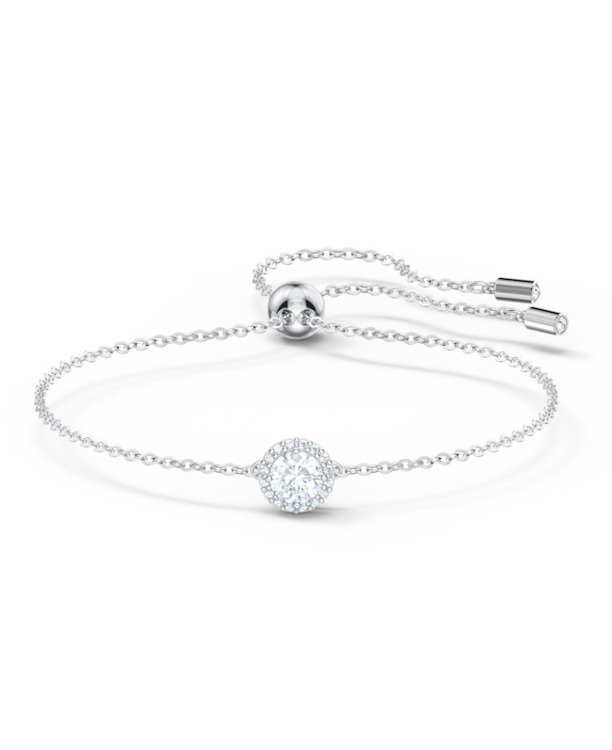 Una Angelic Soft Bracelet Round Rhodium shiny White