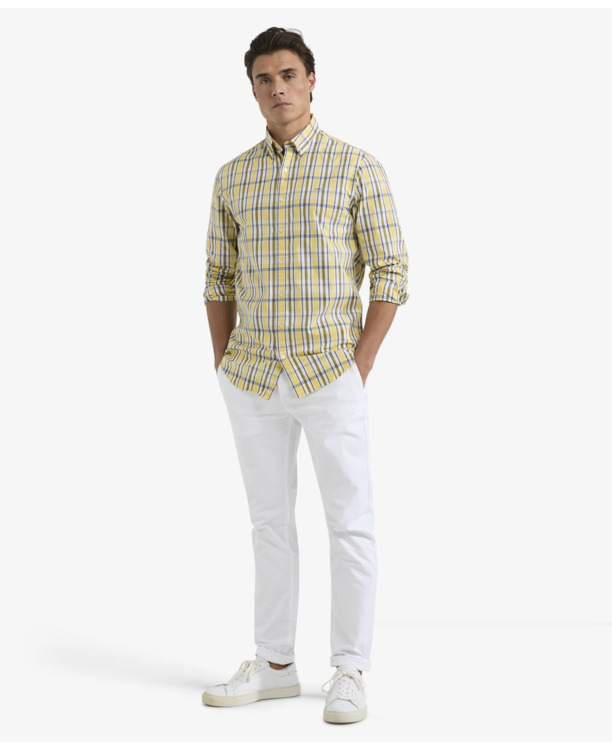 Summer Check Shirt 100% Cotton Heren