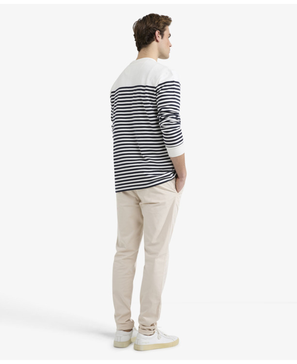 Striped Sweatshirt 100% Cotton Heren