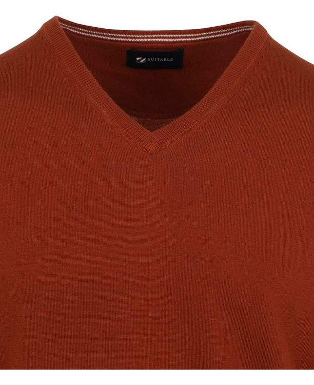 Suitable Pullover Vini V-Hals Oranje