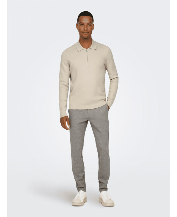 Polo met lange mouwen (L/S) met normale pasvorm Heren