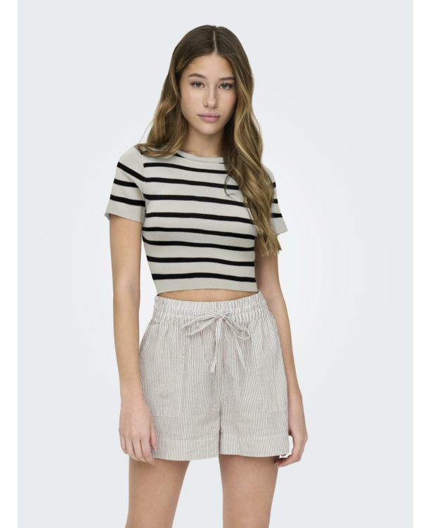 Knit Fit O-Neck Short Sleeves (S/S) Gebreide crop top