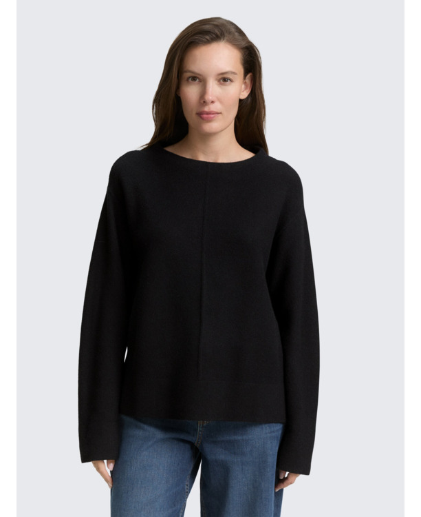 Uitgebreide trui met opstaande Kraag