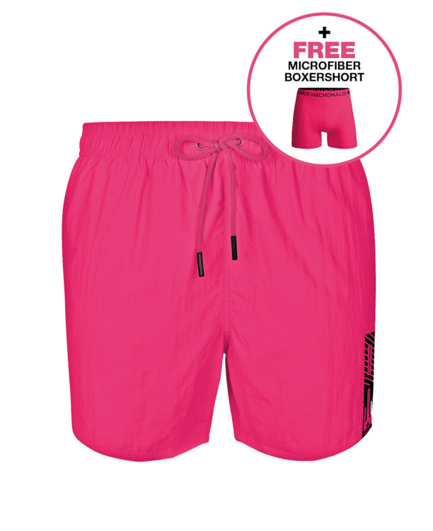 Heren Zwembroek Effen Neon Pink