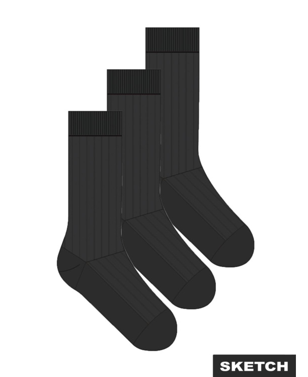 JWHRIB POLY SOCK 3 PACK