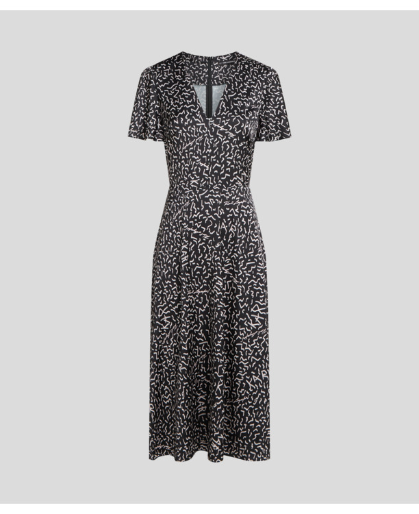 MEMPHIS AOP SATIN MIDI DRESS