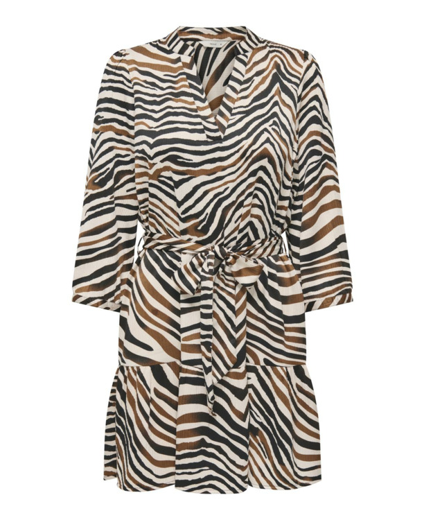 Regular Fit V-Neck Long Sleeves (L/S) Mini-jurk met riem