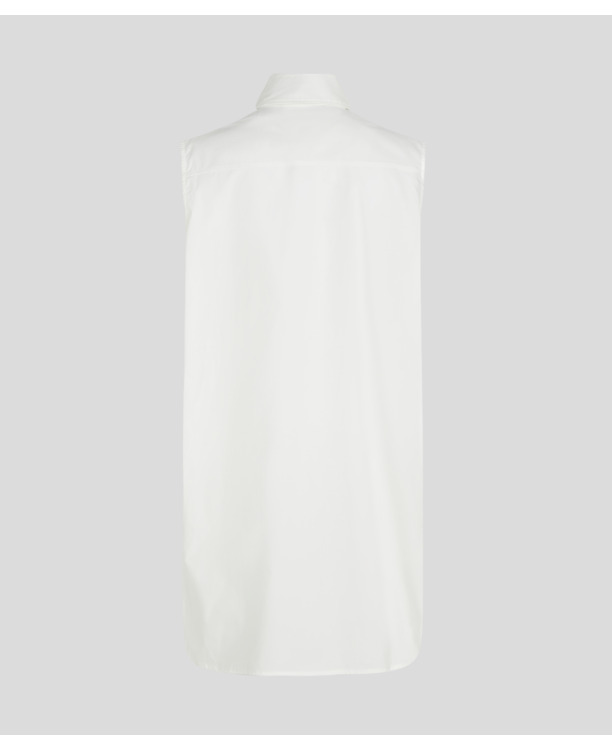 EMBELLISHED POPLIN BIB SHIRT
