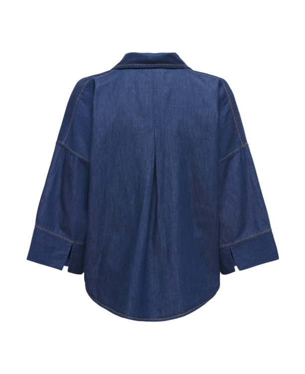Regular Fit Resort Collar 3/4 Sleeves (3/4) Regular fit 3/4 mouw denim overhemd - match met je favoriete broek of rok