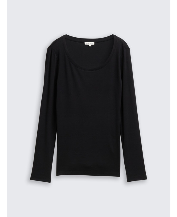 Basic shirt met lange lippen