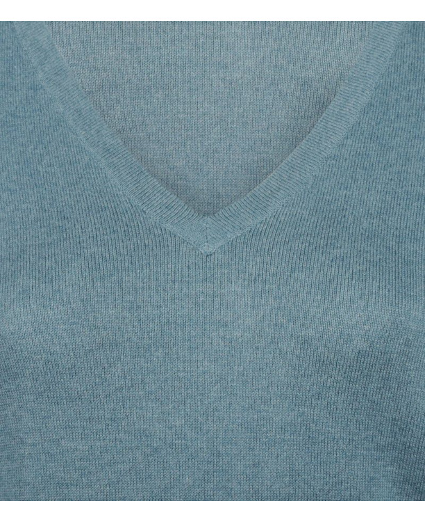 Steppin' Out Damestrui Cotton Cashmere V-hals Sage