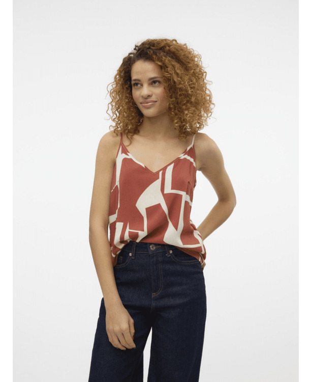 VMEASY JOY V-NECK SINGLET WVN GA