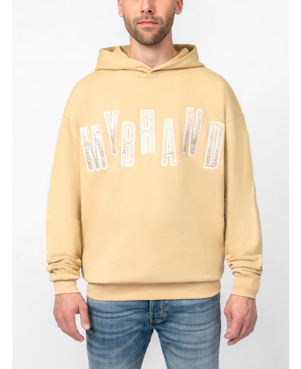 MIJN MERK STRASS LETTERING HOODIE MANNEN