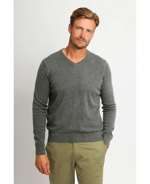 Suitable Respect Vinir Pullover Melange Antraciet
