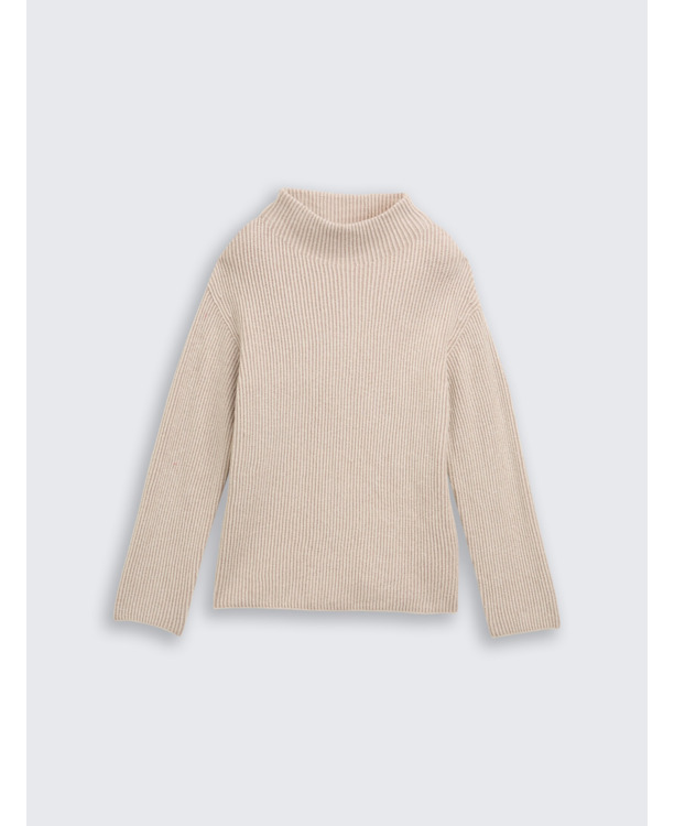 Uitgebreide trui met opstaande Kraag