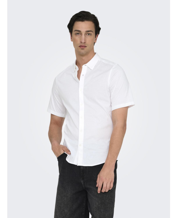 Slim Fit Overhemdkraag Korte Mouwen (K/M) Heren