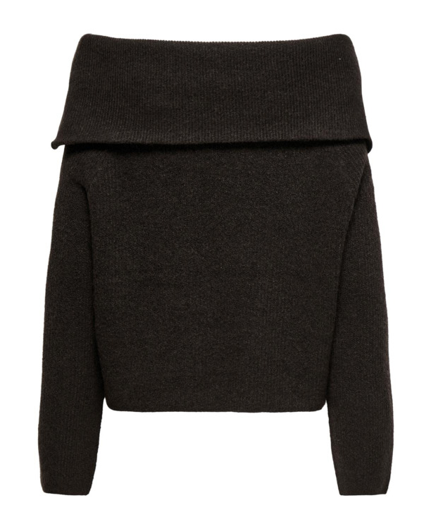 Loose Fit High Neck Long Sleeves (L/S) Gebreide trui met lange mouwen en losse pasvorm