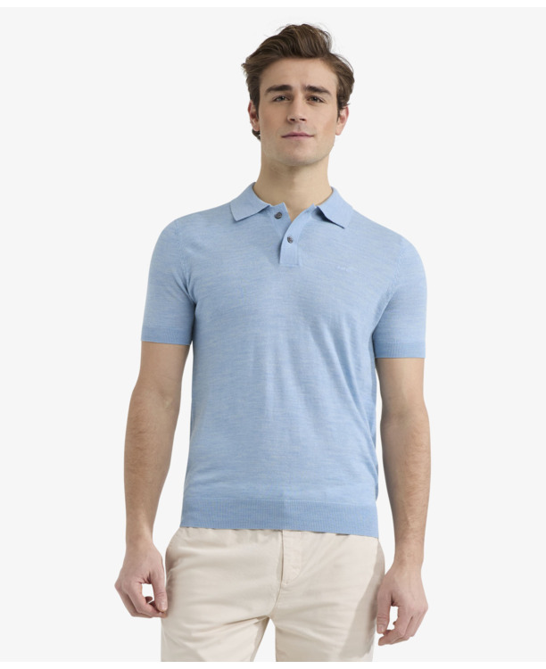 Fine Merino Polo 100% Merino Wool Heren