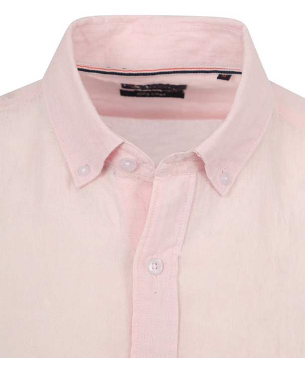Suitable Overhemd Linnen Lichtroze
