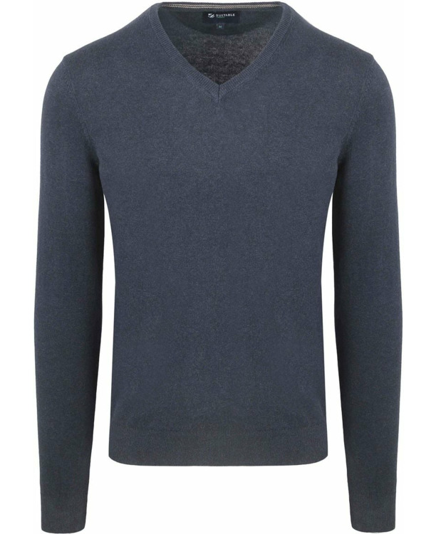 Suitable Respect Vinir Pullover Melange Navy