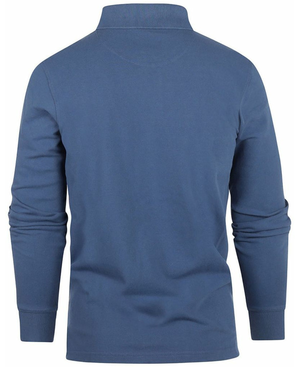 Steppin' Out Longsleeve Polo Piqué Classic Mid Blauw