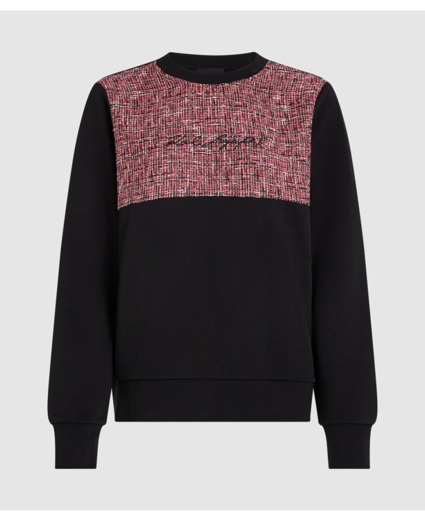 BOUCLE DETAIL SWEATSHIRT