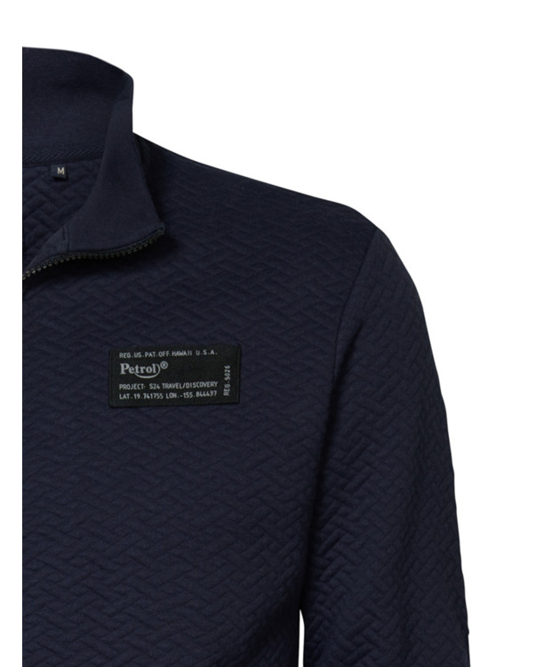 Men Sweater Collar Zip