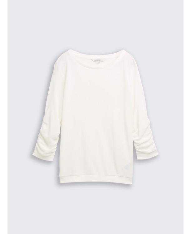 Sweatshirt met wafelstructuur