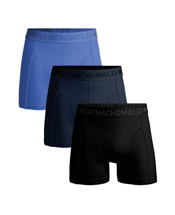Jongens 3-Pack Boxershort Effen Black/Blue