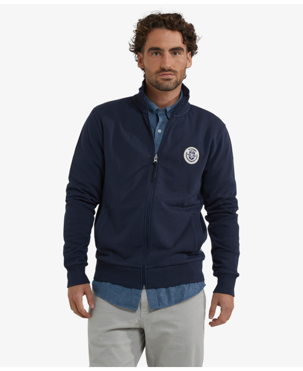 Zip Thru Sweatshirt 100% Cotton Heren