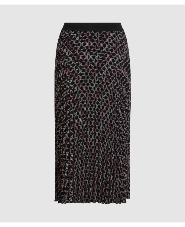 K-CHEVRON AOP PLEATED SKIRT