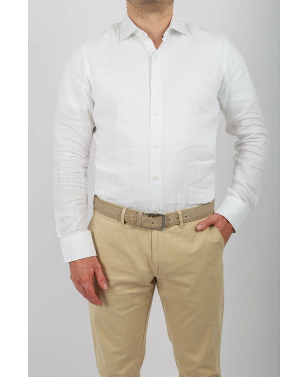 Suitable Overhemd Linnen Wit