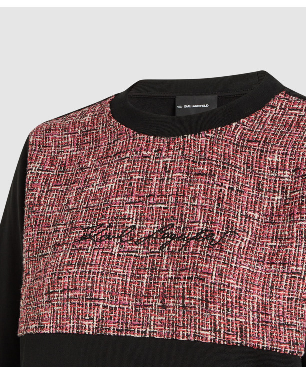 BOUCLE DETAIL SWEATSHIRT