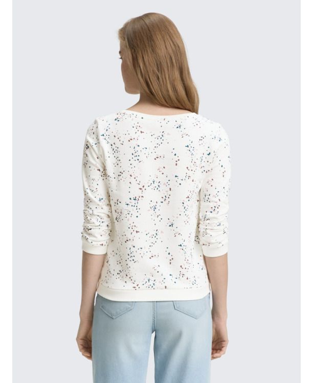 Basic sweatshirt met all-over print