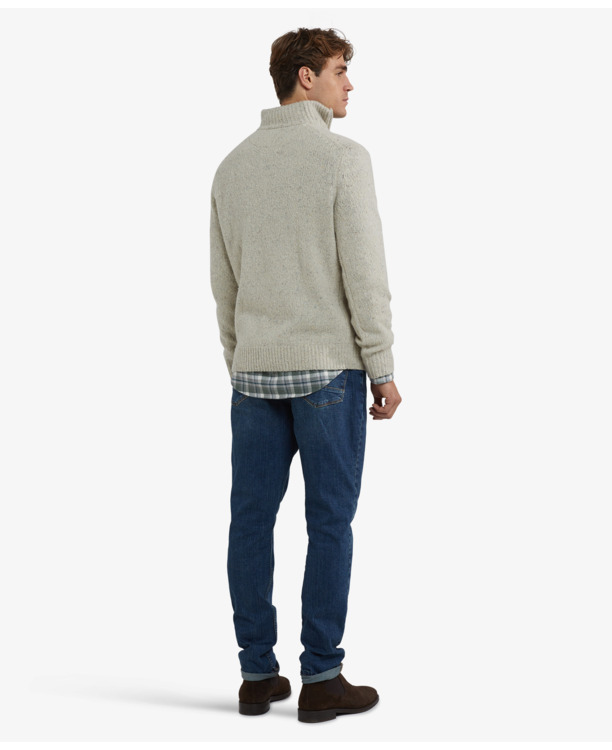Zip Mock Fishermans Sweater Heren