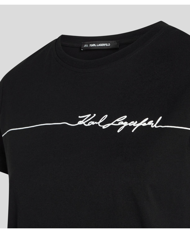 LINE SIGNATURE PRINT T-SHIRT
