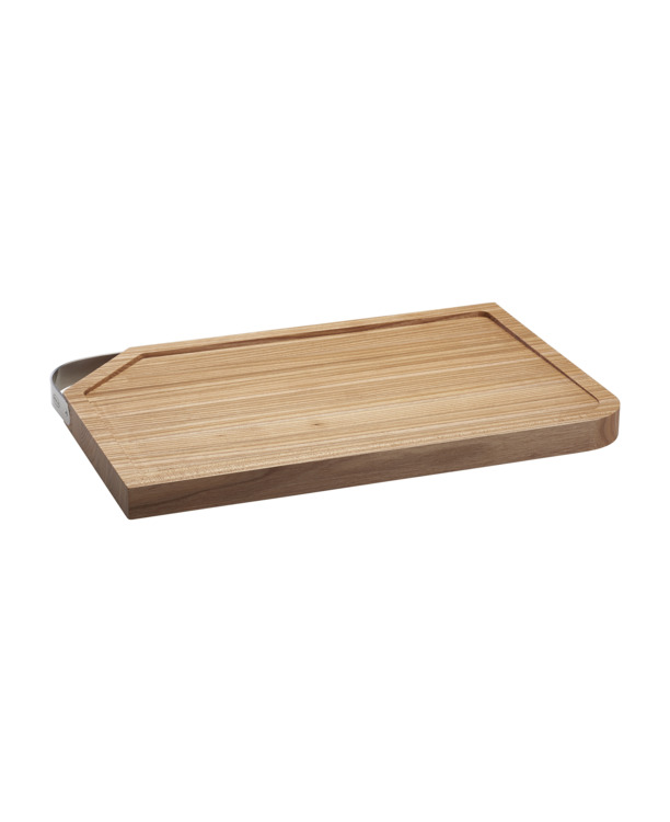 Snijplank 36x24 cm met roestvrij stalen handvat