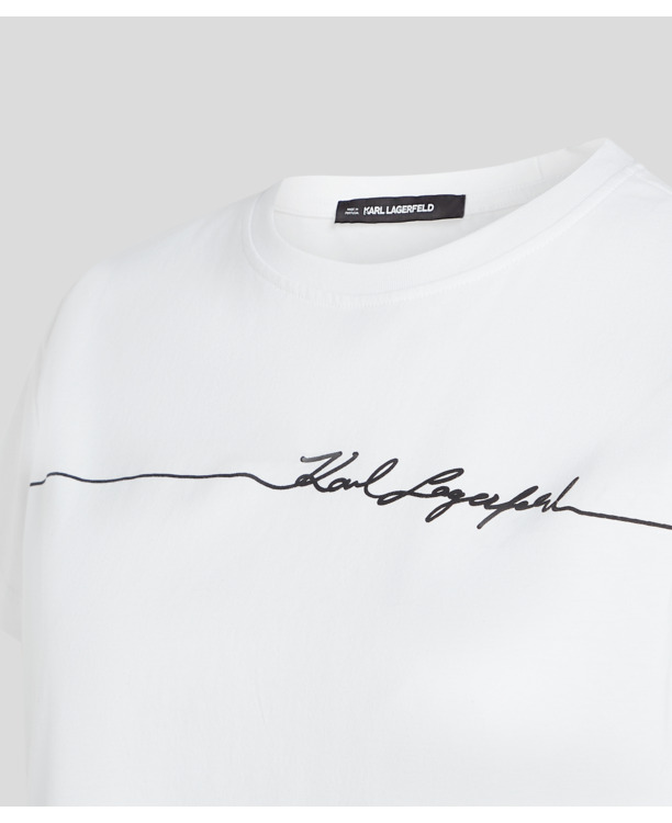 LINE SIGNATURE PRINT T-SHIRT
