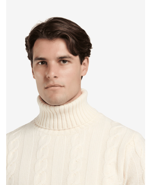 No Label Heren Trui Wol Grijs Yorkton Wool